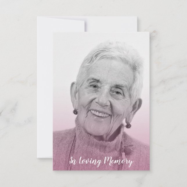 Pink Trendy Transparency Effect Funeral Dear Ones Spara Datumet (Framsida)