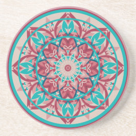 Pink & Turquoise Boho Mandala Underlägg