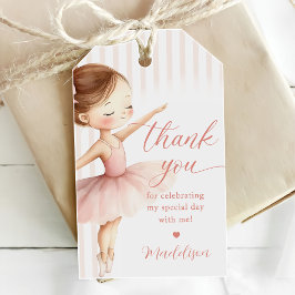Pink Tutu Ballerina Ballet Dancer Girl Birthday Presentetikett