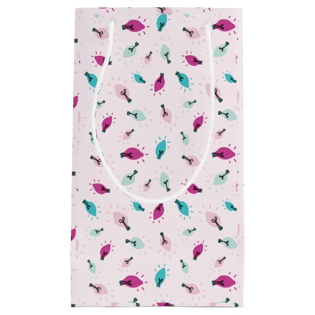 Pink Twinkle Lights Small Gift Bag (Framsidan)