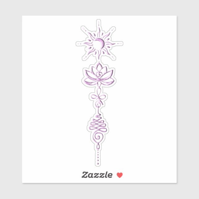 Pink Unalome Group Klistermärken (Ark)