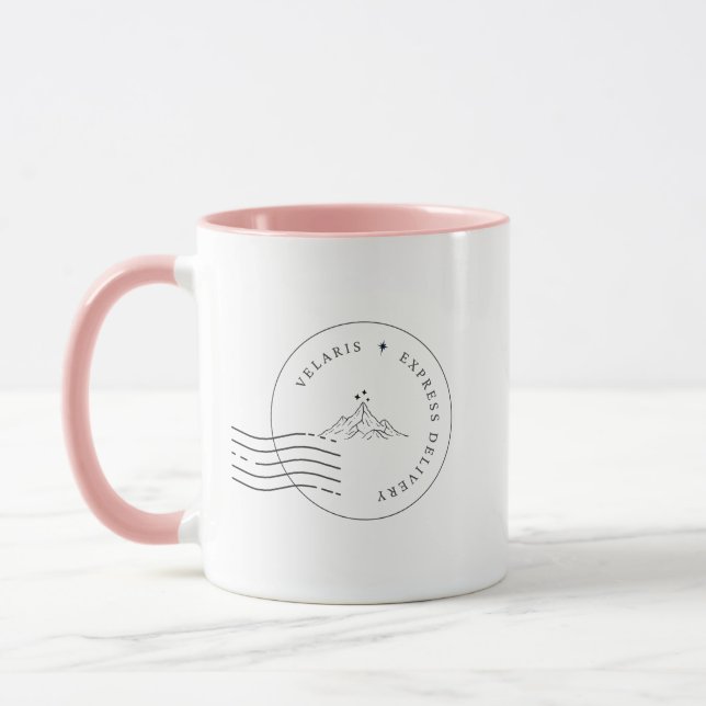 Pink Velaris Postal Stamp | ACOTAR inspired Mugg (Vänster)