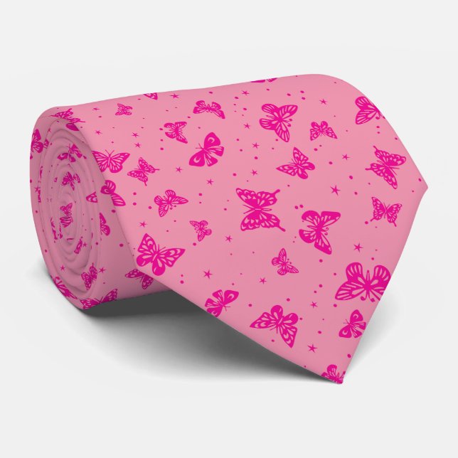Pink vintage butterfly motif pattern slips (Rullad)