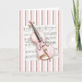 Pink Violin Music Sheet Kort