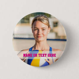 Pink Volleyball Buttons Sport Player Team Kids Knapp