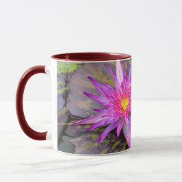 Pink Water Lily Flower Mugg