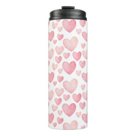 Pink Watercolor Hearts Pattern