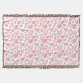 Pink Watercolor Valentine Hearts  Filt