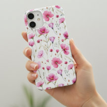 Pink Watercolor Wildflower