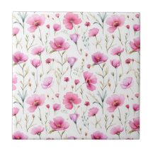 Pink Watercolor Wildflower