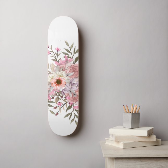 Pink Wedding Bouquet Mini Skateboard Bräda 18,5 Cm (Väggkonst)