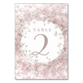pink white baby's breath flowers table 2 bordsnummer