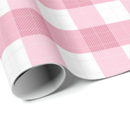Pink & White Classic Gingham Pattern Presentpapper