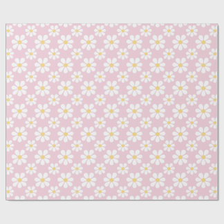 Pink White Daisy Pattern  Presentpapper
