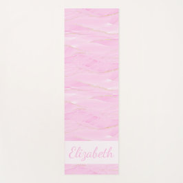 Pink White Gold Marble Calming Mindfulness Name