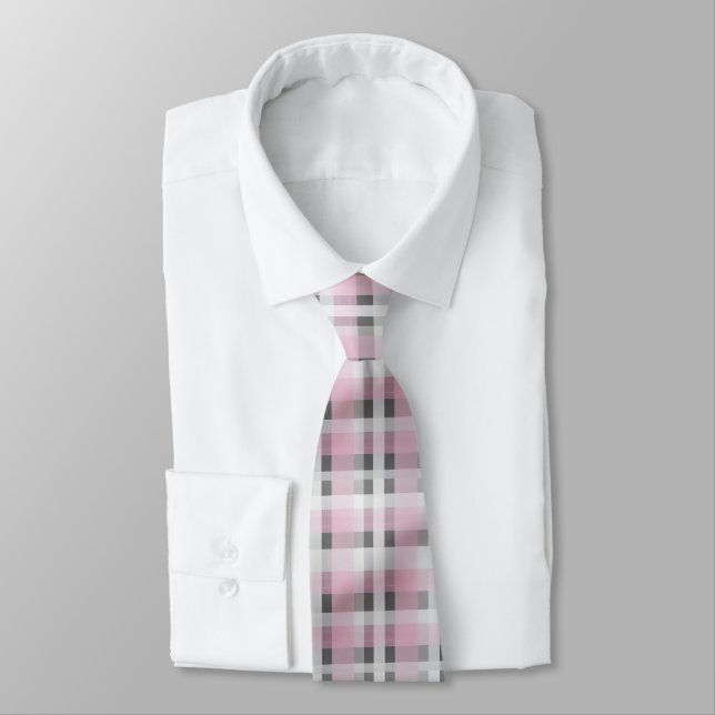 Pink White Grey Plaid Pattern – Trendy Tartan  Slips (Bunden)
