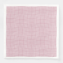 Pink White Plaid Checker Seamless Pattern Pappersservett