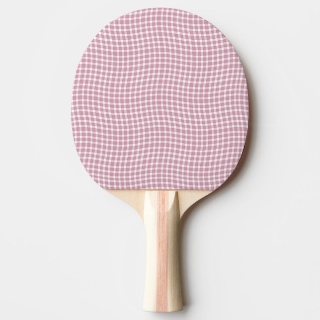 Pink White Plaid Checker Seamless Pattern Pingisracket (Framsidan)