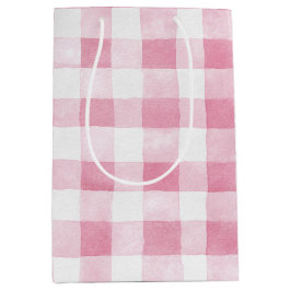 Pink White Plaid Stripes Birthday
