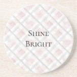 Pink White Silver Glitter Squares Underlägg<br><div class="desc">Pink White Silver Glitter Squares</div>