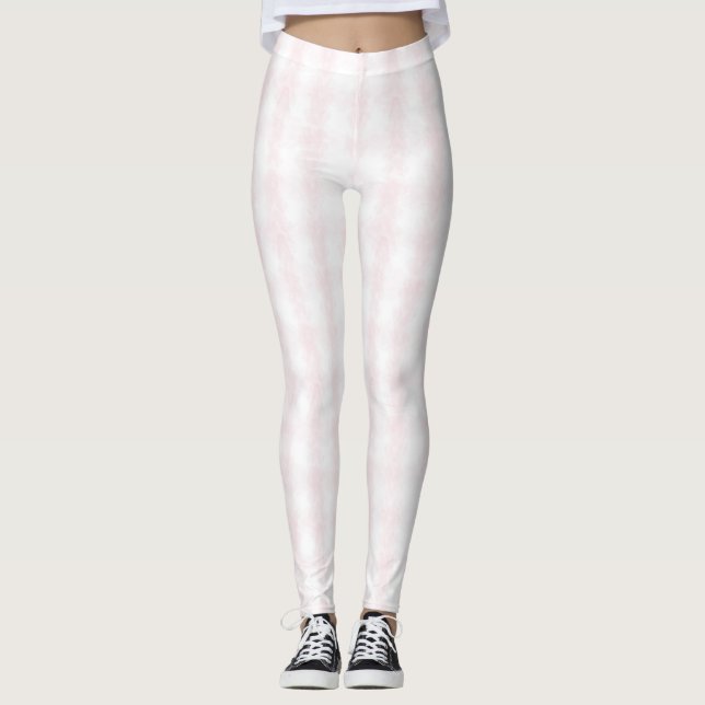 Pink White Stripes Leggings (Framsida)