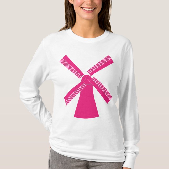 Pink Windmill T Shirt (Framsida)