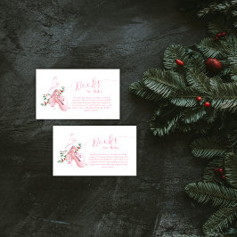 Pink Winter Ballerina Tutu Books For Baby Shower  Tilläggskort