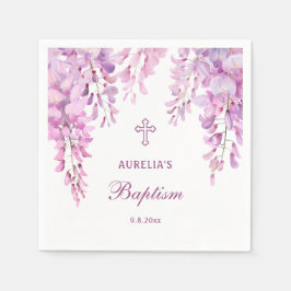 Pink Wisteria Baptism Pappersservett