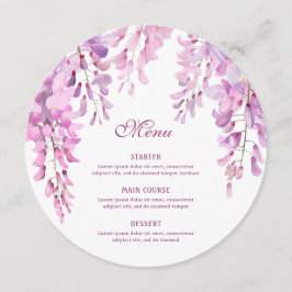 Pink Wisteria Round Meny