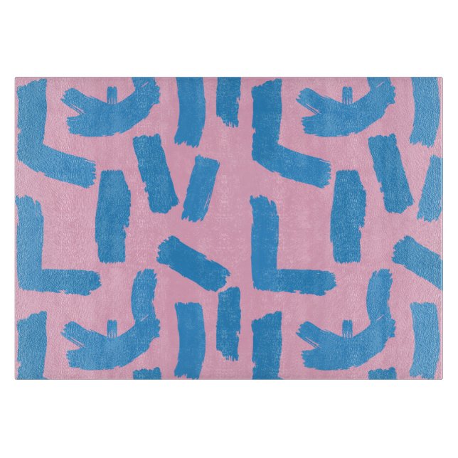 Pink with Blue Brushstroke Pattern  (Framsidan)
