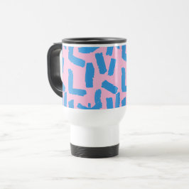 Pink with Blue Brushstroke Pattern Resemugg