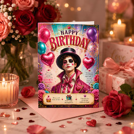 Pink Wonderland Födelsedagsgratulationer Kort