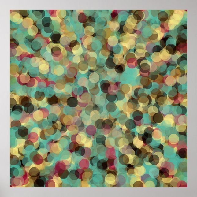 pink yellow green and blue circle pattern abstract poster (Framsidan)