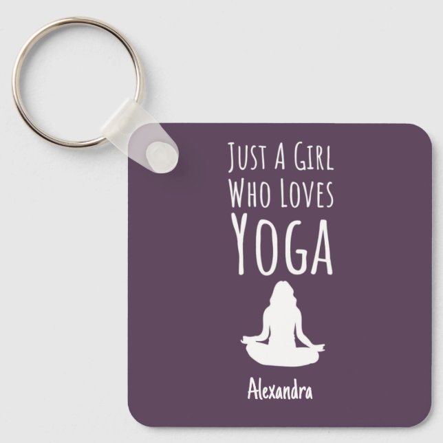 Pink Yoga Gifts For Kids Baby Little Girls Cute Nyckelring (Framsida)