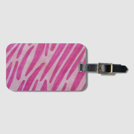 Pink zebra stripes bagagebricka