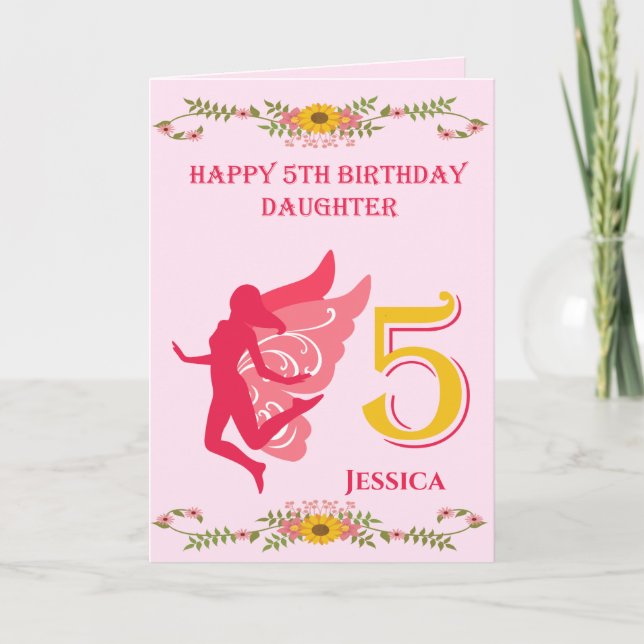 Pinkälvdotters 5-årsdag kort (Framsida)
