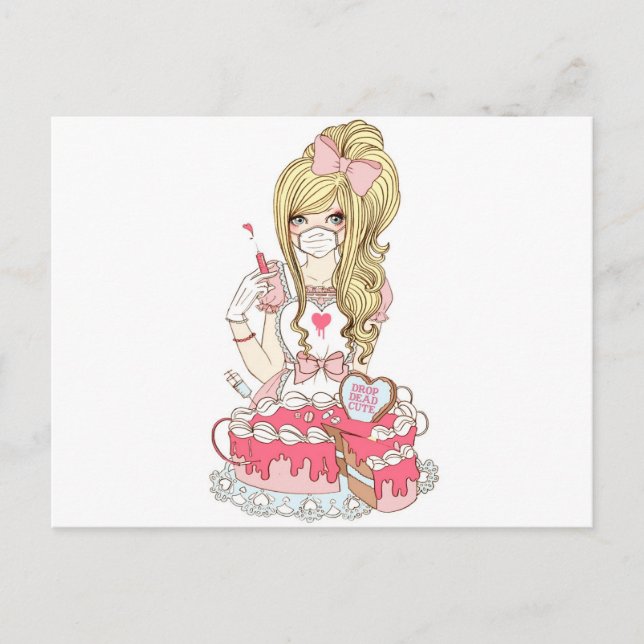 Pinkarol för tappar dött gulligt vykort (Framsida)