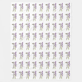 Pinkbells Fabric Mönster. Fleecefilt