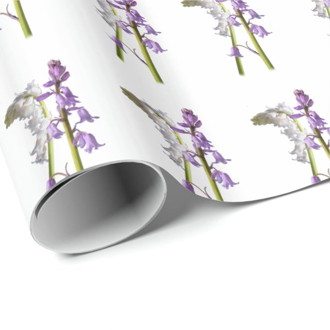 Pinkbells Fabric Mönster. Presentpapper (Rullad Hörn)