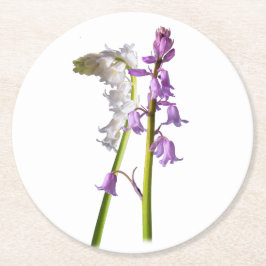 Pinkbells Fabric Mönster. Underlägg Papper Rund