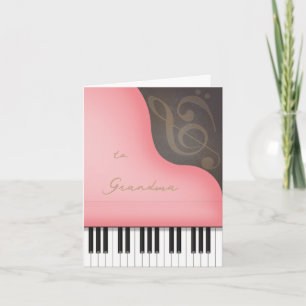 Pinker Pianos Mors Dag eller Mormors Dag Kort