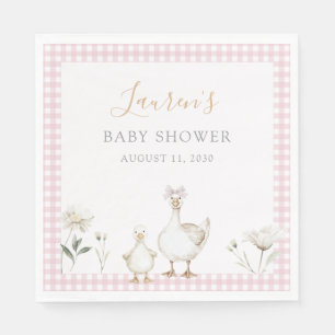 Pinker Pysar Vintage Pilgums Baby Shower Pappersservett