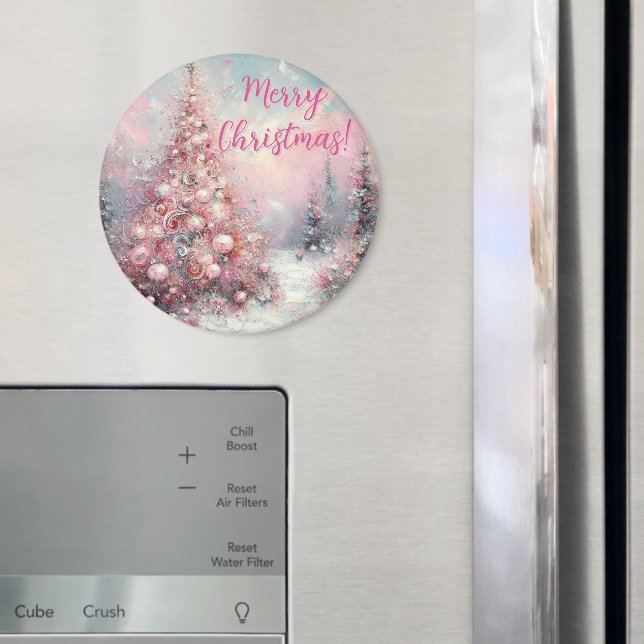 Pinker Sakträd Personlig jul Magnet (In Situ (Fridge))