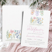 Pinkerfantasifull baby shower med vilda blommor i 