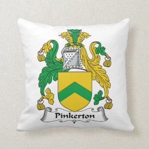 Pinkerton familjvapensköld kudde