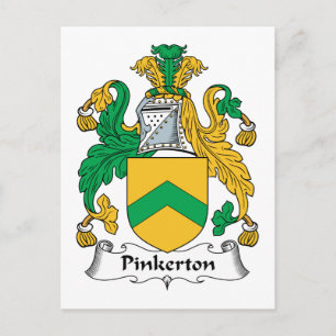 Pinkerton Family Crest Vykort