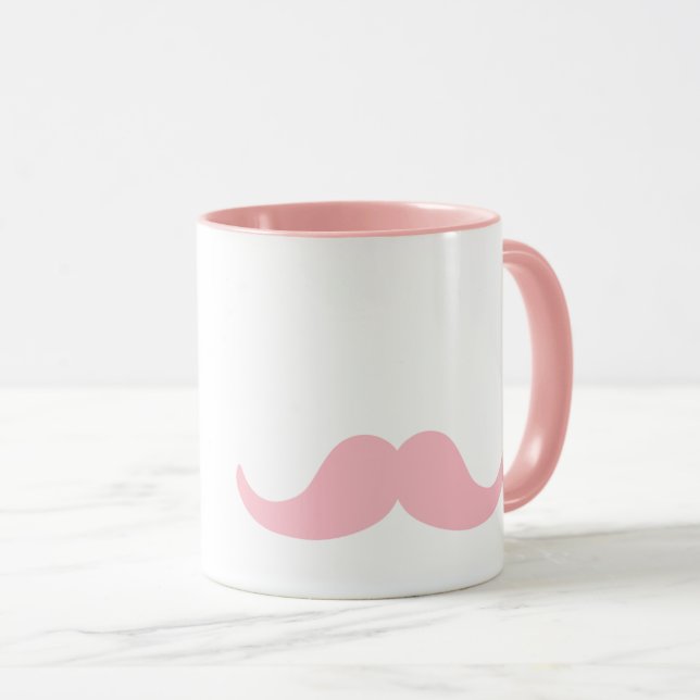 Pinkery Mustache Mugg (Framsida höger)