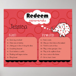 Pinkie Elephant Reward Poster