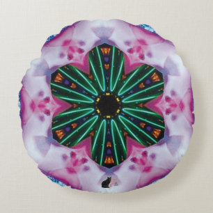 Pinkie Kaleidoscope Rund Kudde