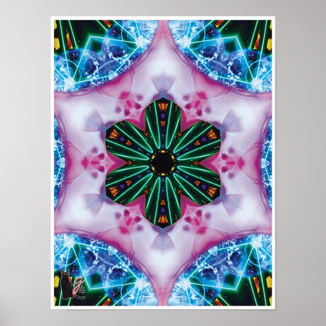 Pinkie Kinetic Collage Kaleidoscope Poster (Framsidan)